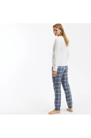 بيجاما قطن باللون الازرق