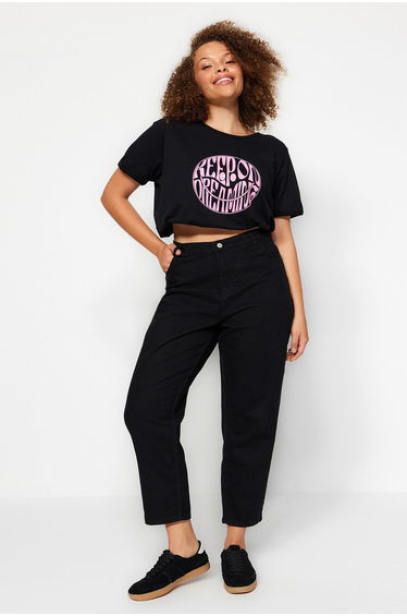 Black Mom Fit Jeans
