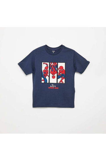 Spider-Man \'Marvel\' Short-Sleeved T-Shirt BLUE