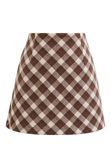 Nostalgic Plaid Mini Bud Skirt