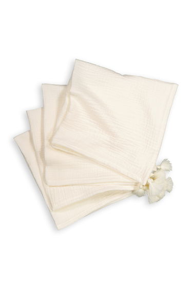 Set of 4 Kumla Cotton Muslin Napkins