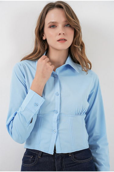 BDART Fitted Poplin Button-Up Short Shirt