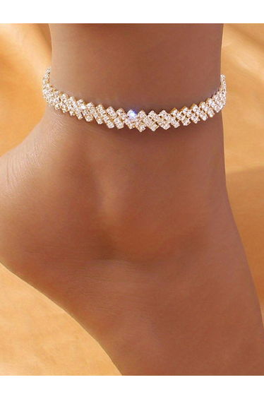 Women Gold Rhinestone Anklet