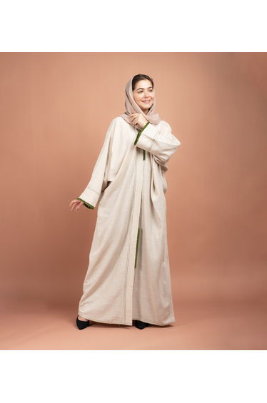Cream Lenin Emirati Abaya