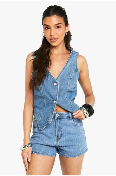 Diamonte Denim Short