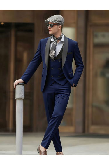 3-Piece Suit Tailored Blazer, Waistcoat and Trousers Set