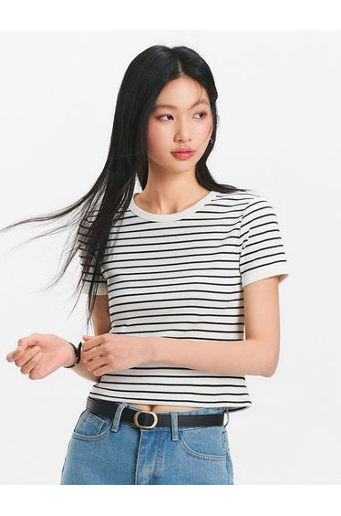 Women's T-Shirt With Striped Print