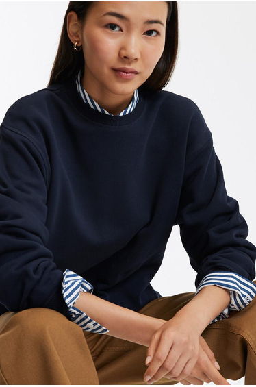 Cotton Crew Neck Sweatshirt