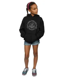 Harry Potter Girls Hufflepuff Seal Hoodie - Black - 2