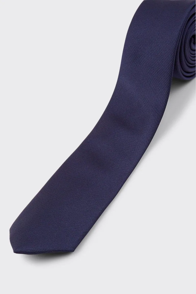 Slim Navy Tie - 3