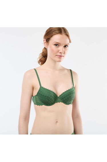 Lace Balconette Bra GREEN