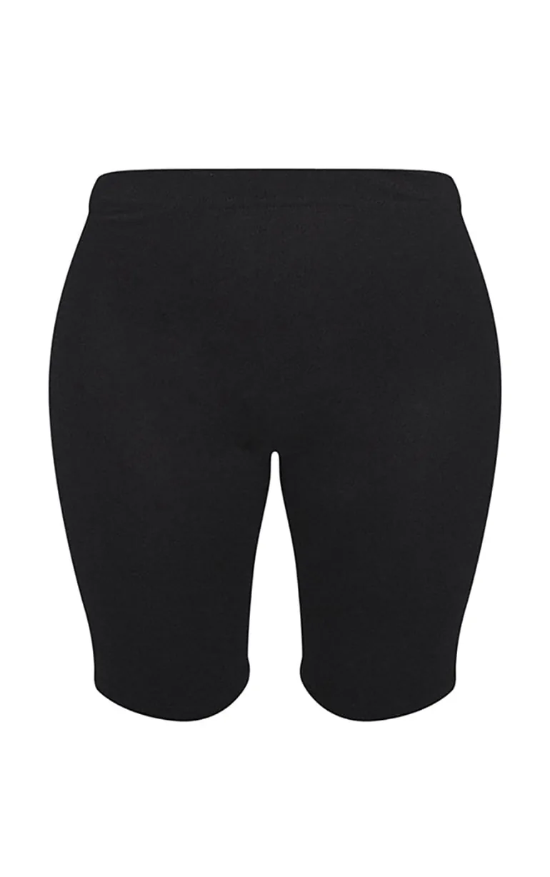 Essential Black Cotton Blend Cycle Shorts - 5