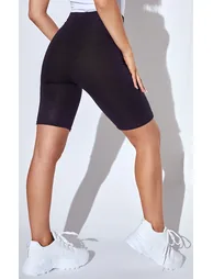 Essential Black Cotton Blend Cycle Shorts - 2