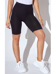 Essential Black Cotton Blend Cycle Shorts - 1