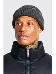 Ribbed Micro Beanie - charcoal - 2