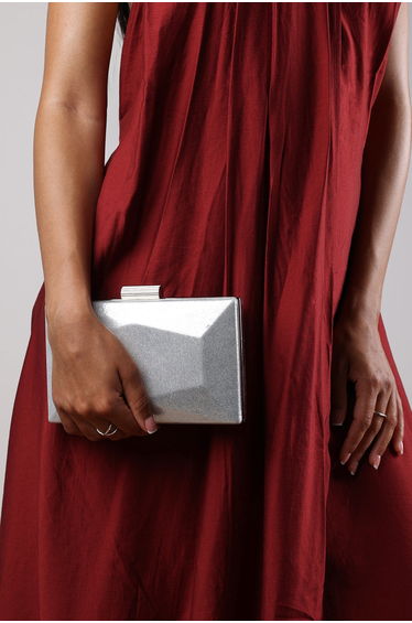 Carvela Embellished Evening Clutch In Silver