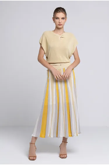 strips Crochet Skirt