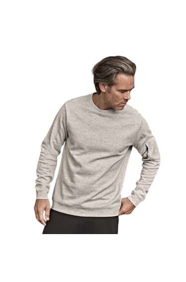 Tee Jays Mens Athletic Crew Neck Sweatshirt - Heather Grey