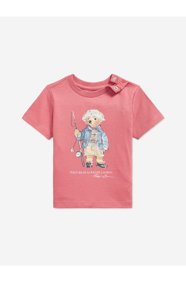 Ralph Lauren Baby Boys Polo Bear T-Shirt in Pink