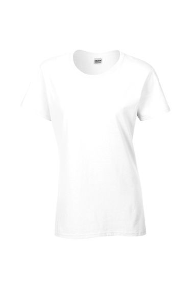 Gildan Ladies/Womens Heavy Cotton Missy Fit Short Sleeve T-Shirt - White