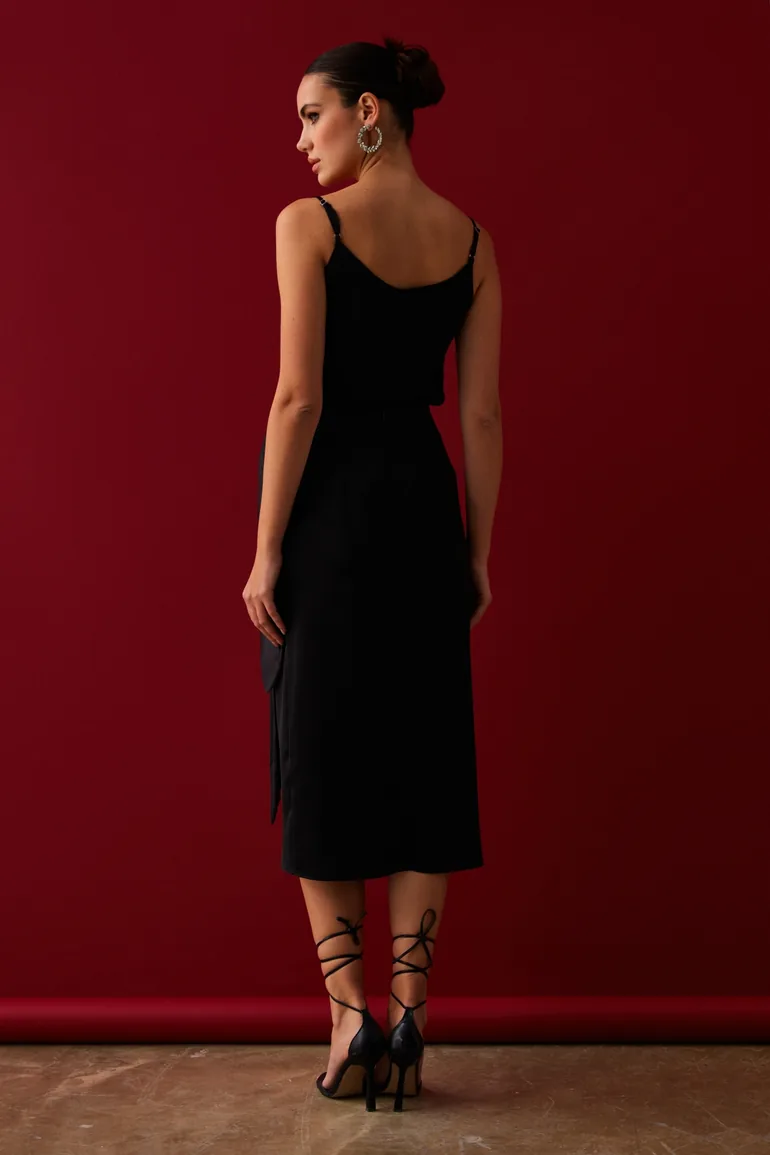 Double Breasted Skirt with Tie Detail - 2