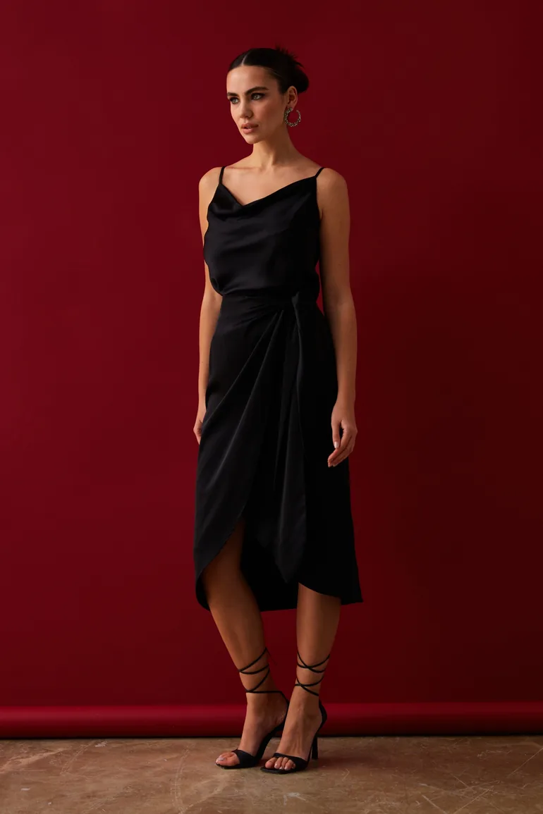 Double Breasted Skirt with Tie Detail - 1