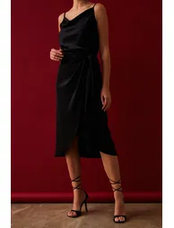 Double Breasted Skirt with Tie Detail - 6