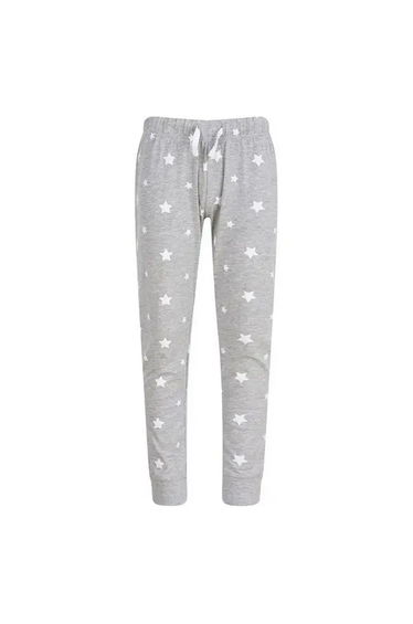 SF Childrens/Kids Stars Lounge Pants - Heather Grey/White