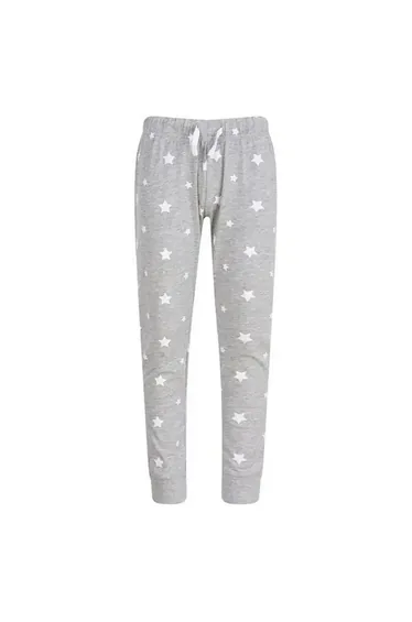 SF Childrens/Kids Stars Lounge Pants - Heather Grey/White