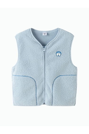 Unisex Fleece Zip Vest with Pockets