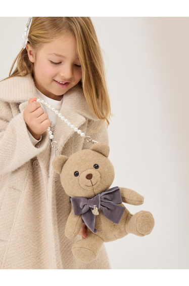 Monnalisa Girls Teddy Bear Handbag in Brown