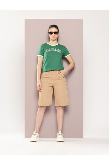 Women Regular Fit Crew Neck T-Shirt