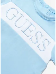 Guess Baby Boys Logo Romper in Blue - 2