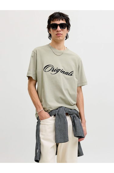 Green Embroidered Originals Crew Neck T-Shirt