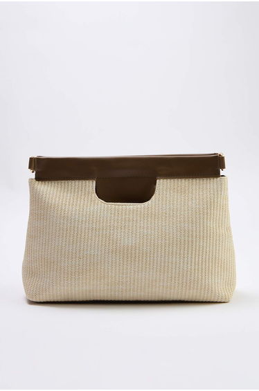 Off-White Knitted Detailed Women's Medium Shoulder Bag