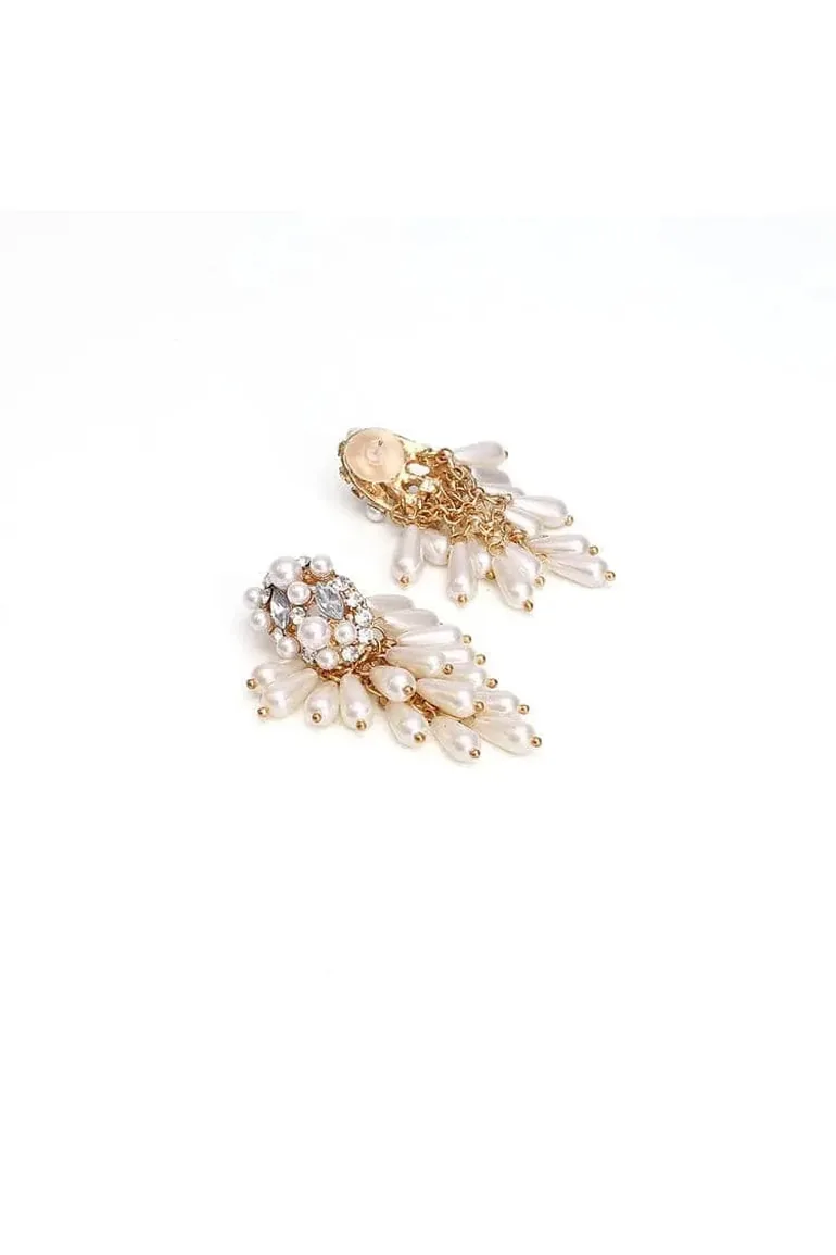 Mary Pearl Tassel Earrings - 1