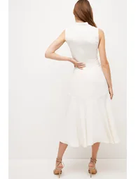 Tall Soft Tailored High Low Midi Dress - 2