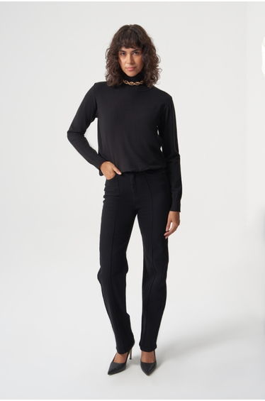 Classic Skinny Leg Denim Trousers with Mizalle Stitching Detail