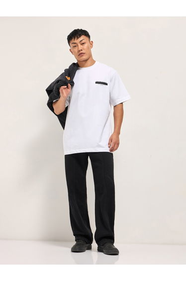 Men Pure Cotton Printed Oversized T-Shirt