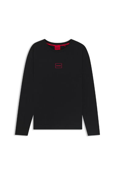 Men's Hugo Laze Long Sleeve Lounge T-Shirt in Black