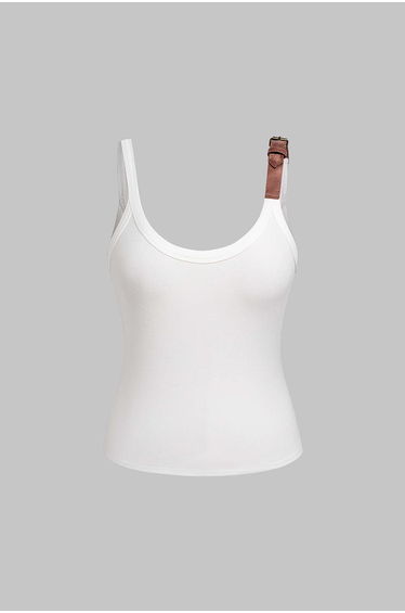 Patchwork Round Neck Cami Top