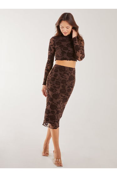 Flock Floral Long Sleeve Top