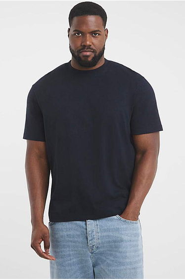 Linen Blend Relaxed Fit T-Shirt