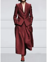 Loose Wide Leg Striped Casual Pants Bottoms Trousers