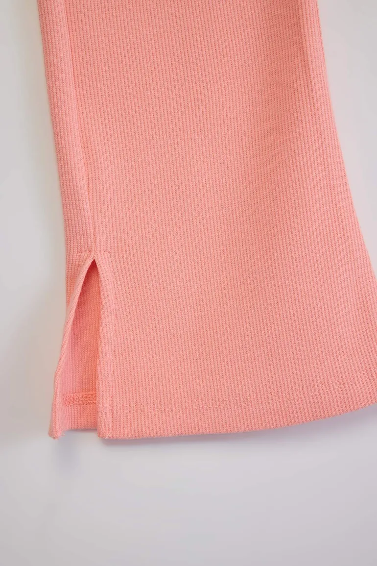 Powder Slogan Knitted Bottom - Top Set - 4
