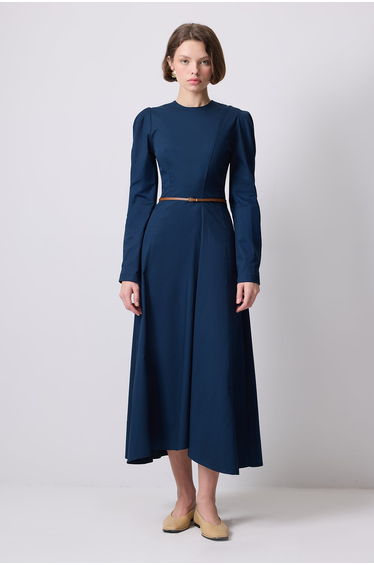 DOTED GABARDINE DRESS