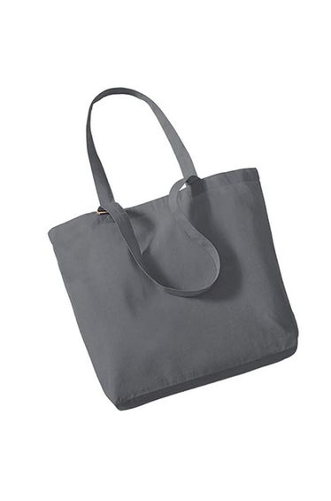 Westford Mill Organic Cotton Shopper Bag - 16 Litres (Pack of 2) - Graphite Grey