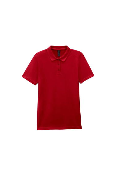 Gildan Softstyle Womens/Ladies Short Sleeve Double Pique Polo Shirt - Cherry Red