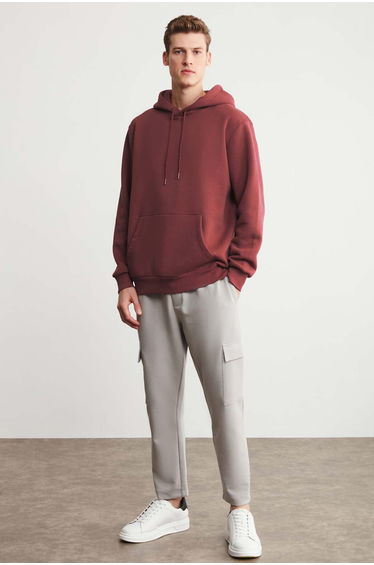 Sweatshirt - Burgundy - Relaxed fit