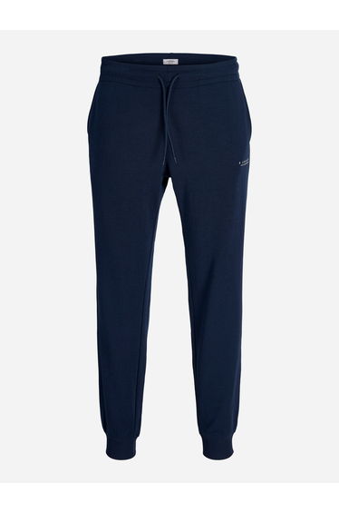 Navy Blue Drawstring Waist Cuffed Joggers